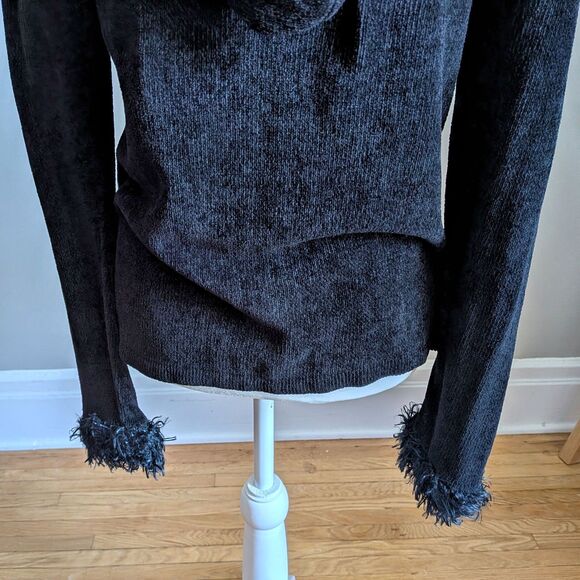 Vintage Y2K Valerie Stevens Faux Fur Cardigan Hoodie Jacket Zip Front Size SP - Picture 10 of 10